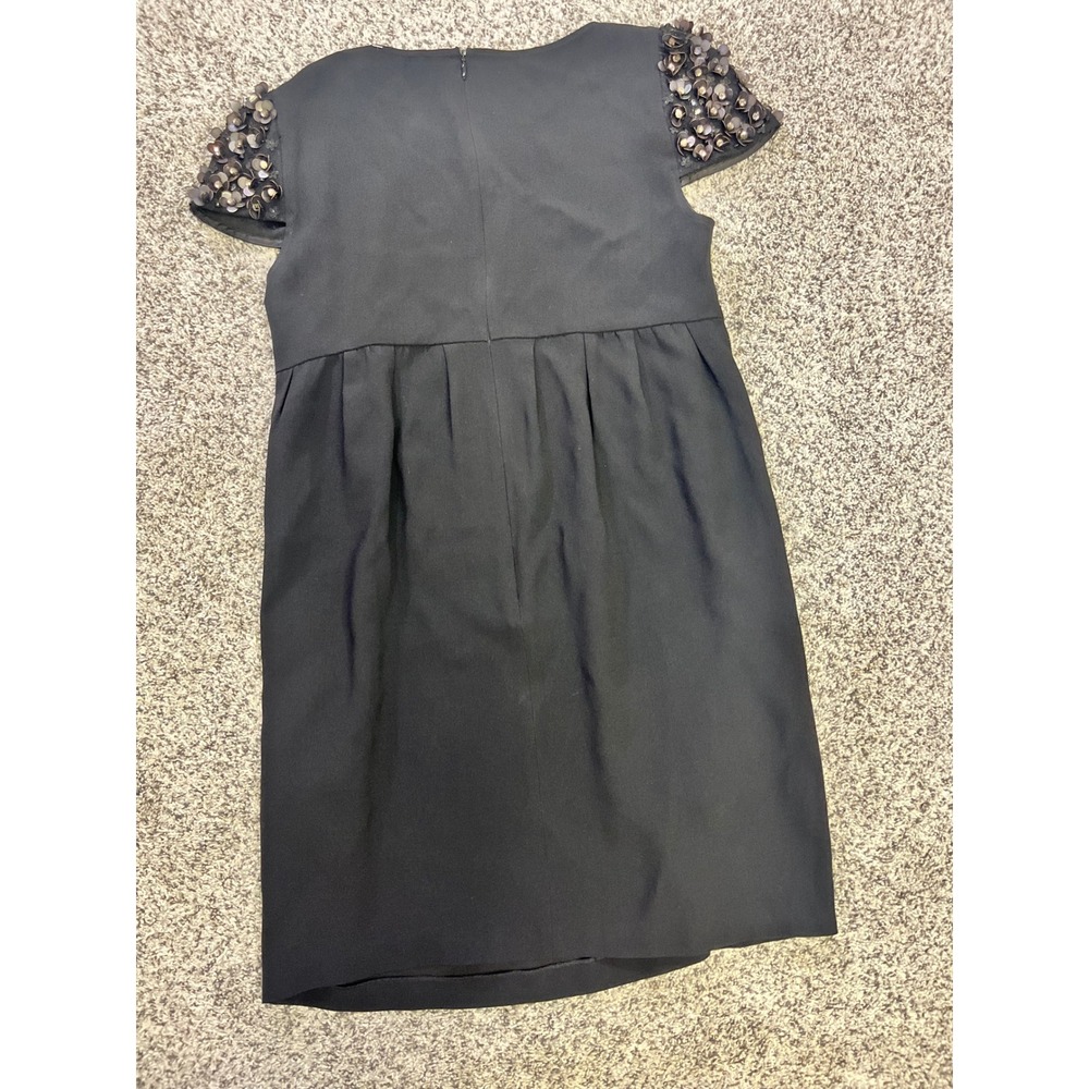 RED Valentino Black Sheath Dress Beaded Cap Sleeves IT 42 US 6 NWT Cocktail - Picture 8 of 13